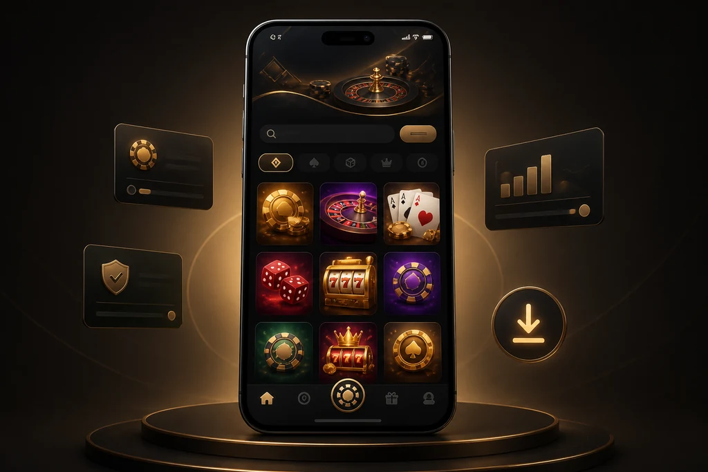 Liraspin app para Android e iOS con el catálogo de juegos en pantalla